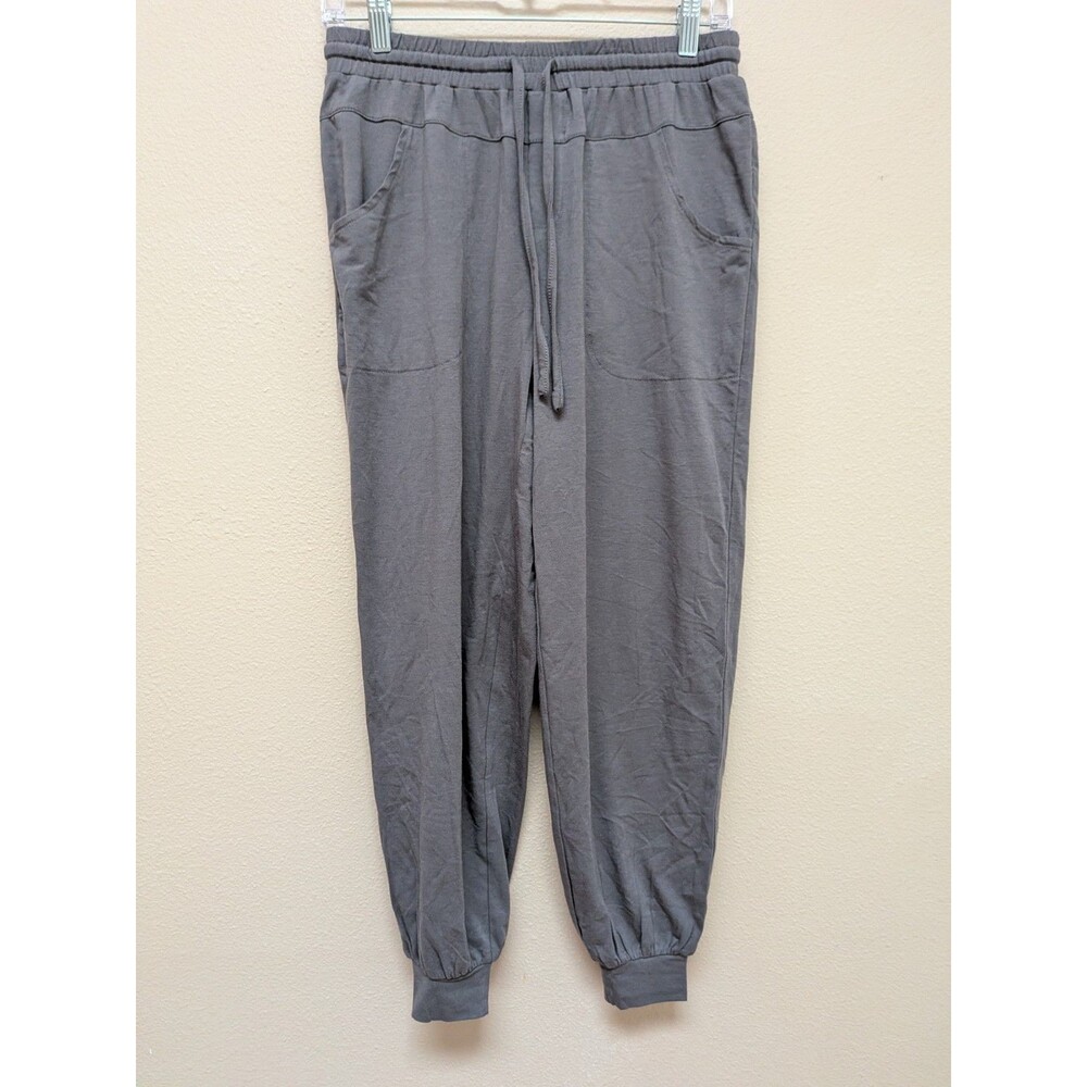 AnyBody Cozy Knit Jogger Pants XXS Grey Seaming Detail Pull On Lounge Athleisure